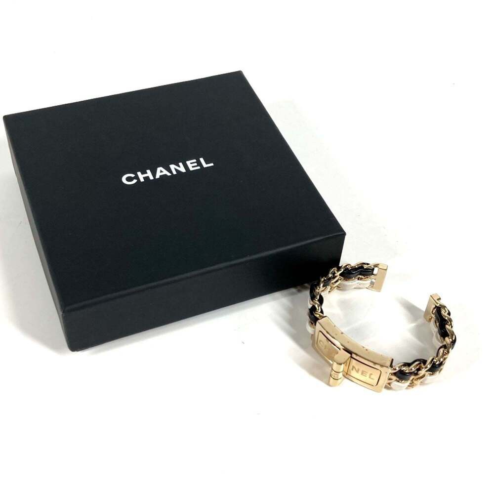 CHANEL Black Leather Logo Charm Bracelet - Picture 8 of 8